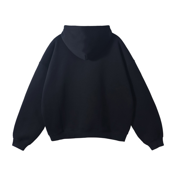 Collection 1 Maryland Oversize Fleeced Hoodie - Black behind