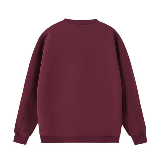 Collection 1 Arizona Essential Heavyweight Crewneck Sweatshirt - Dull Red behind