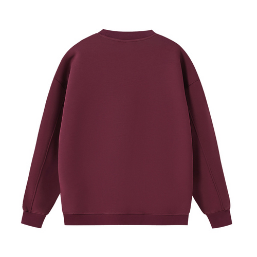 Collection 1 Virginia Essential Heavyweight Crewneck Sweatshirt - Dull Red behind