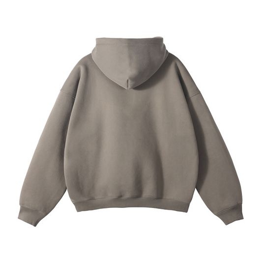 Collection 2 Nevada Oversize Fleeced Hoodie - Gray Coffee behind