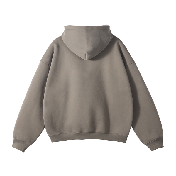 Collection 1 West Virginia Oversize Fleeced Hoodie - Gray Coffee behind