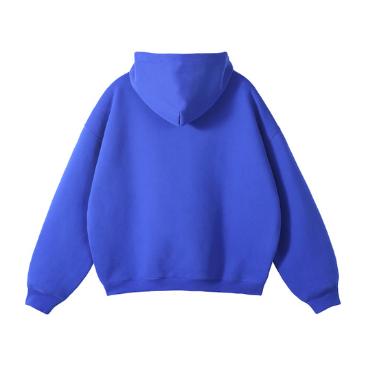Collection 5 Massachusetts Oversize Fleeced Hoodie - Klein Blue behind
