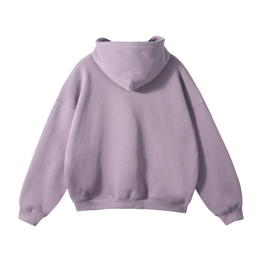 Collection 1 Oregon Oversize Fleeced Hoodie - Light Purple behind