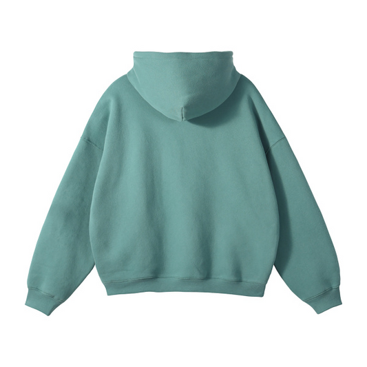 Collection 8 Oregon Oversize Fleeced Hoodie - Medium Green behind