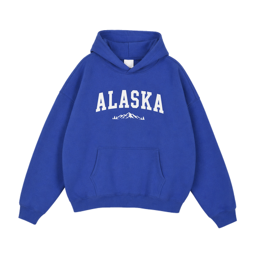 Collection 9 Alaska Oversize Fleeced Hoodie - Klein Blue front