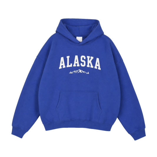 Collection 9 Alaska Oversize Fleeced Hoodie - Klein Blue front