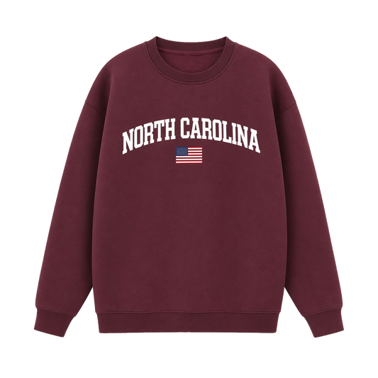 Collection 2 North Carolina Essential Heavyweight Crewneck Sweatshirt - Dull Red front