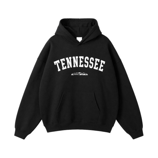 Collection 9 Tennessee Oversize Fleeced Hoodie - Black front