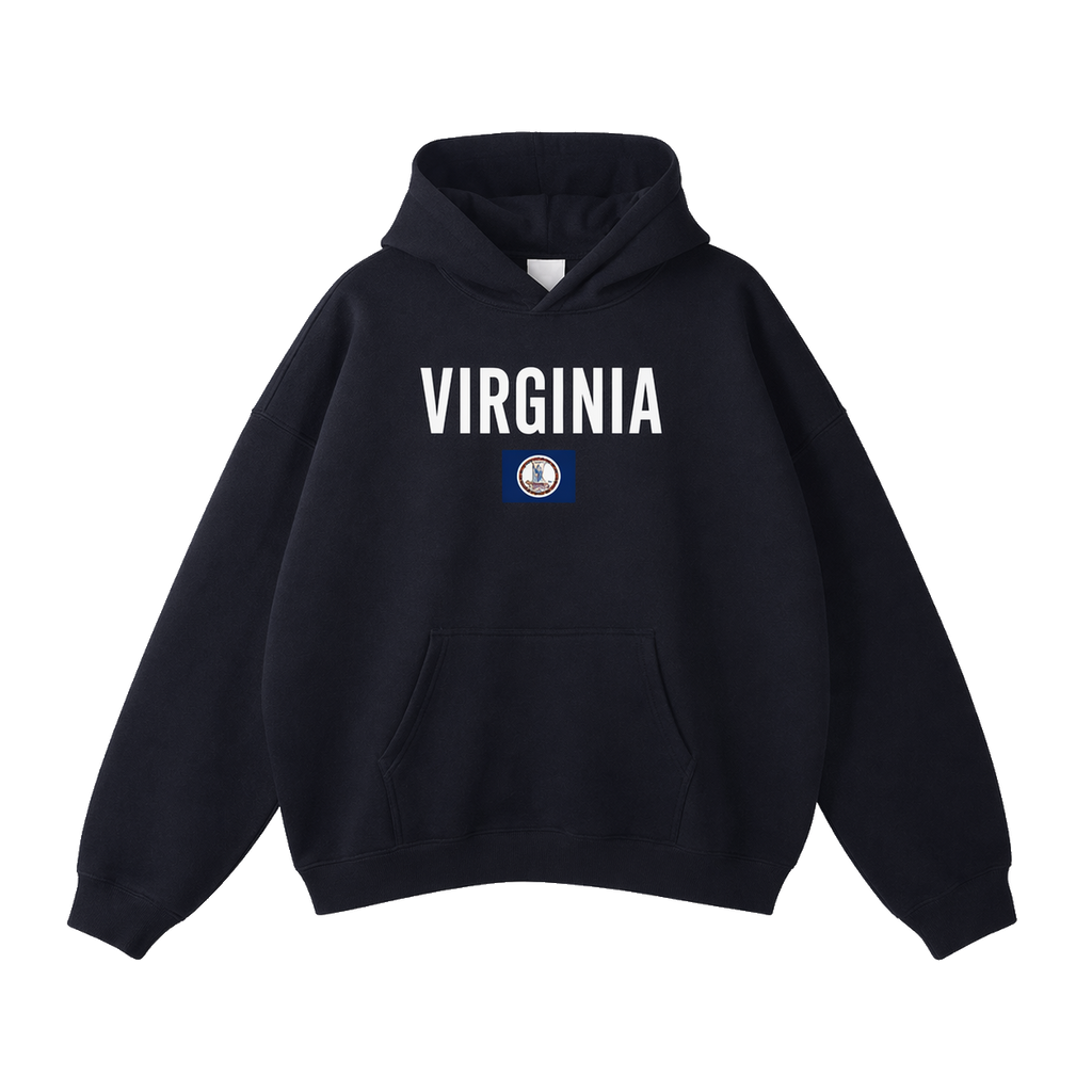 Collection 7 Virginia Oversize Fleeced Hoodie - Black front