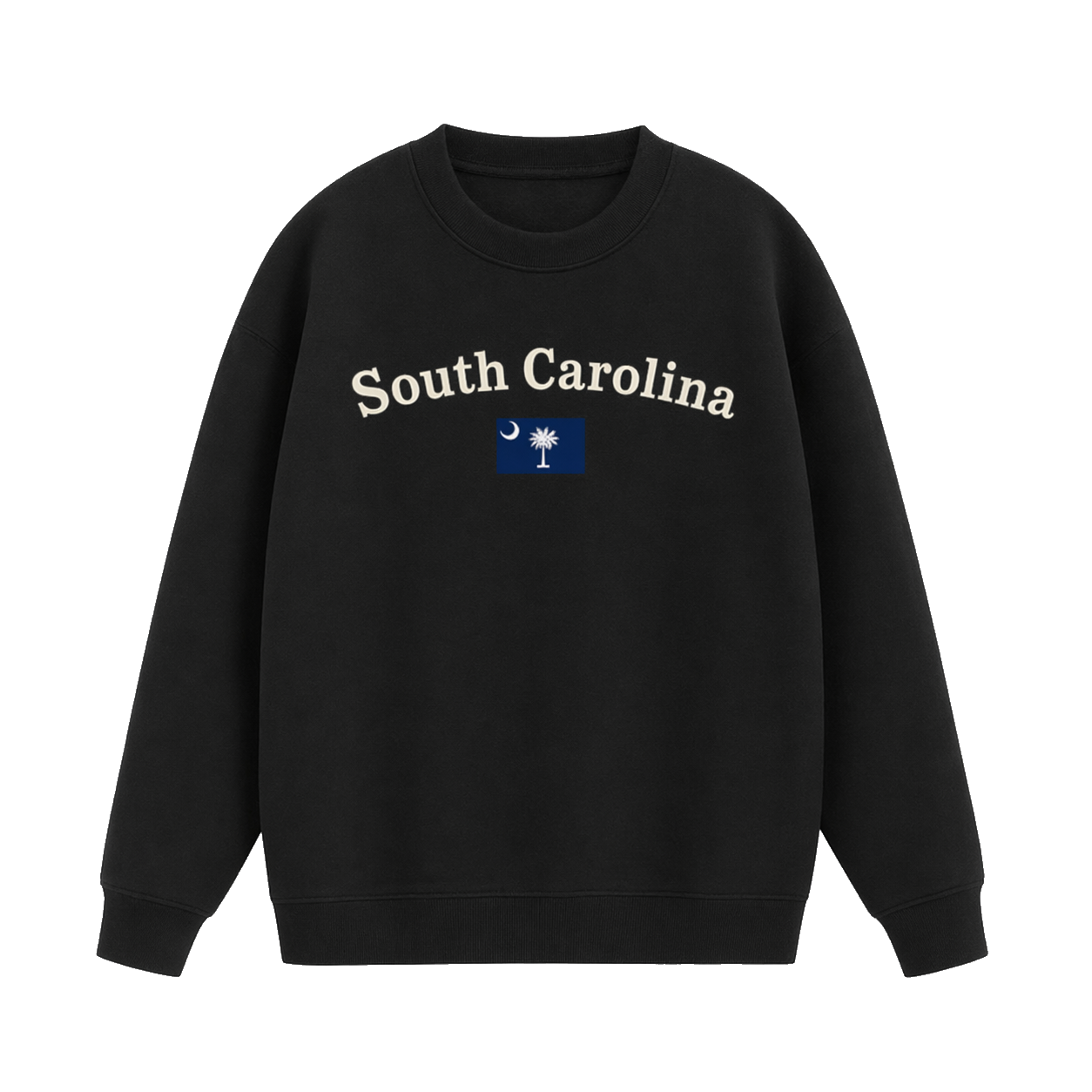 Collection 6 South Carolina Essential Heavyweight Crewneck Sweatshirt - Black front