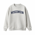 Collection 1 Wisconsin Essential Heavyweight Crewneck Sweatshirt - Gray front