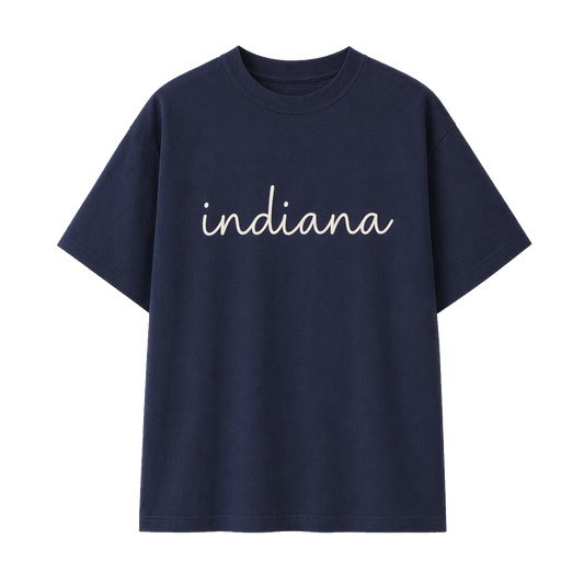 Collection 3 Indiana Essential Cotton T-Shirt - Navy Blue front