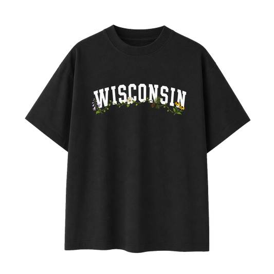 Collection 10 Wisconsin Essential Cotton T-Shirt - Black front