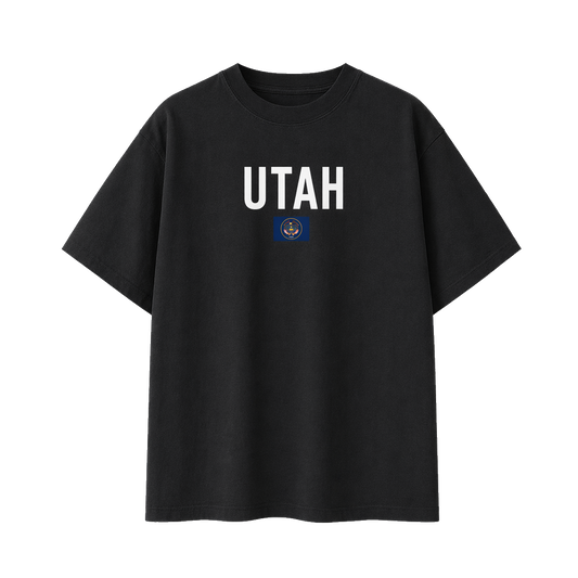 Collection 7 Utah Essential Cotton T-Shirt - Black front