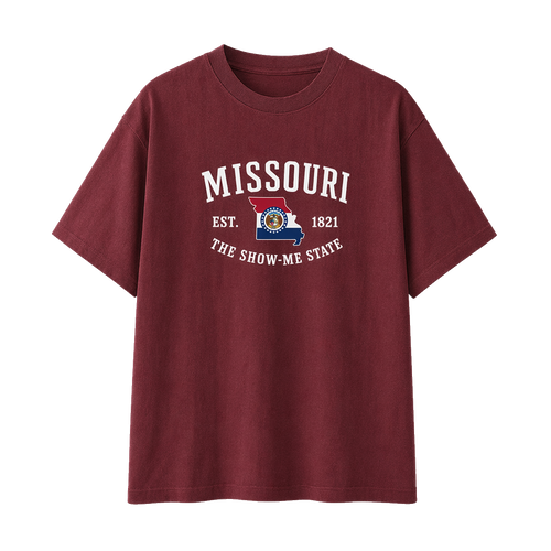 Collection 8 Missouri Essential Cotton T-Shirt - Wine Gray front
