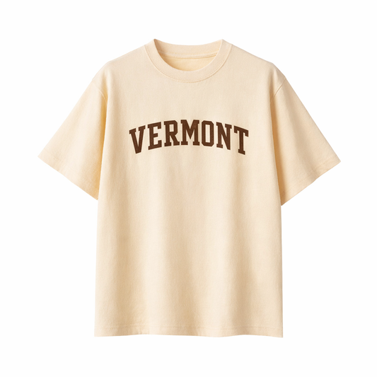 Collection 1 Vermont Essential Cotton T-Shirt - Apricot front