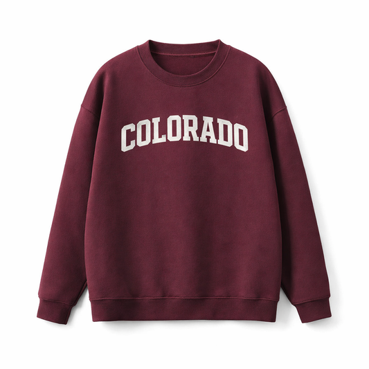 Collection 1 Colorado Essential Heavyweight Crewneck Sweatshirt - Dull Red front