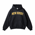 Collection 1 New Jersey Oversize Fleeced Hoodie - Black front