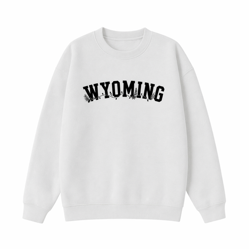 Collection 10 Wyoming Essential Heavyweight Crewneck Sweatshirt - White front