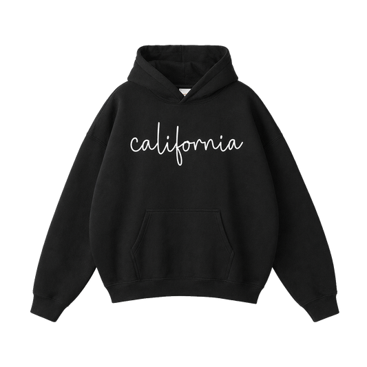 Collection 3 California Oversize Fleeced Hoodie - Black front