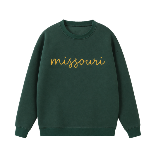 Collection 3 Missouri Essential Heavyweight Crewneck Sweatshirt - Dark Green front
