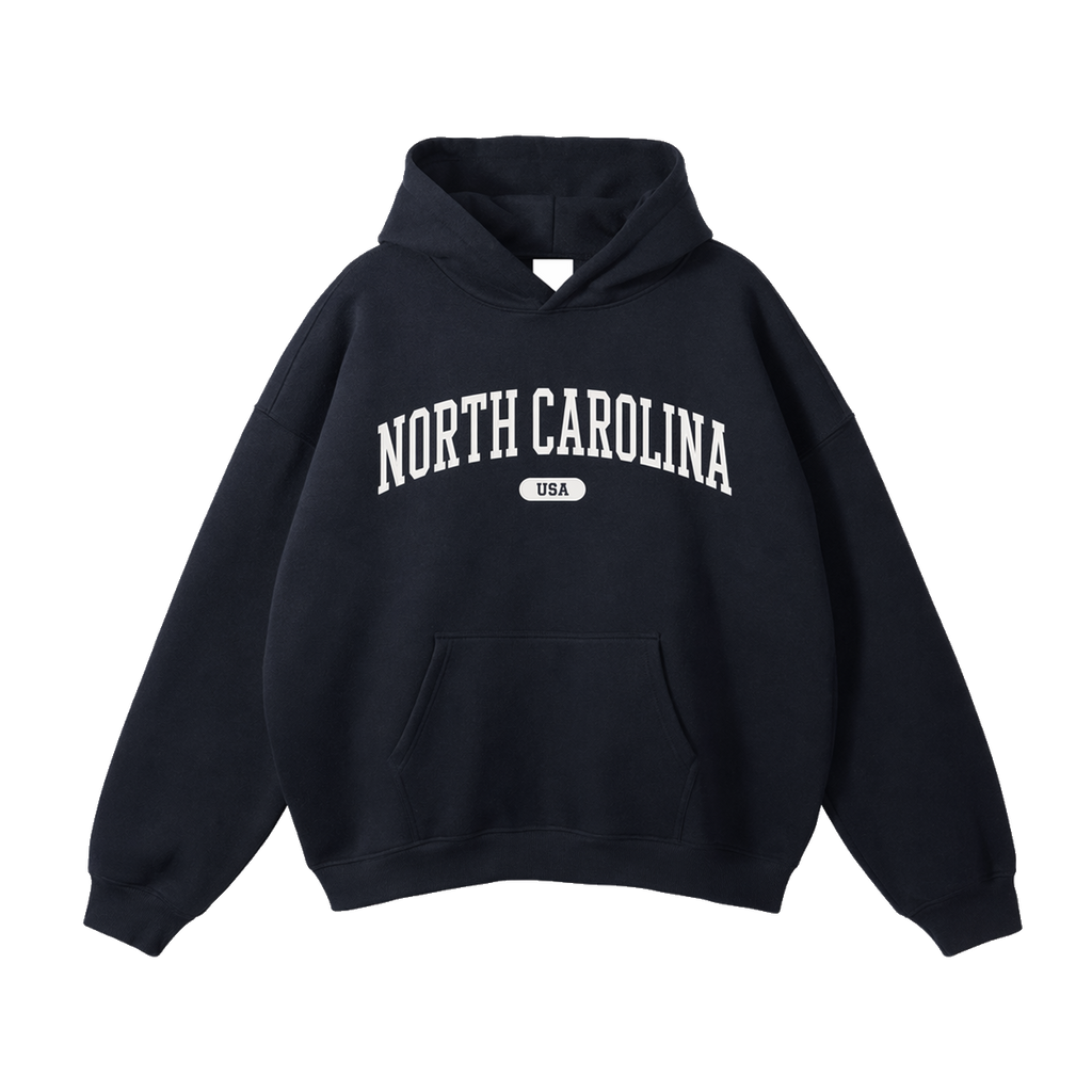 Collection 4 North Carolina Oversize Fleeced Hoodie - Black front