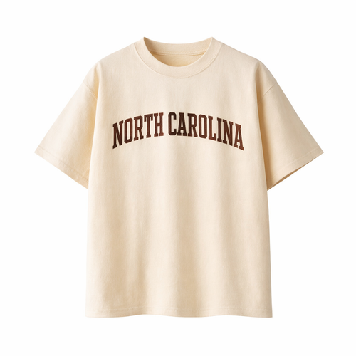 Collection 1 North Carolina Essential Cotton T-Shirt - Apricot front