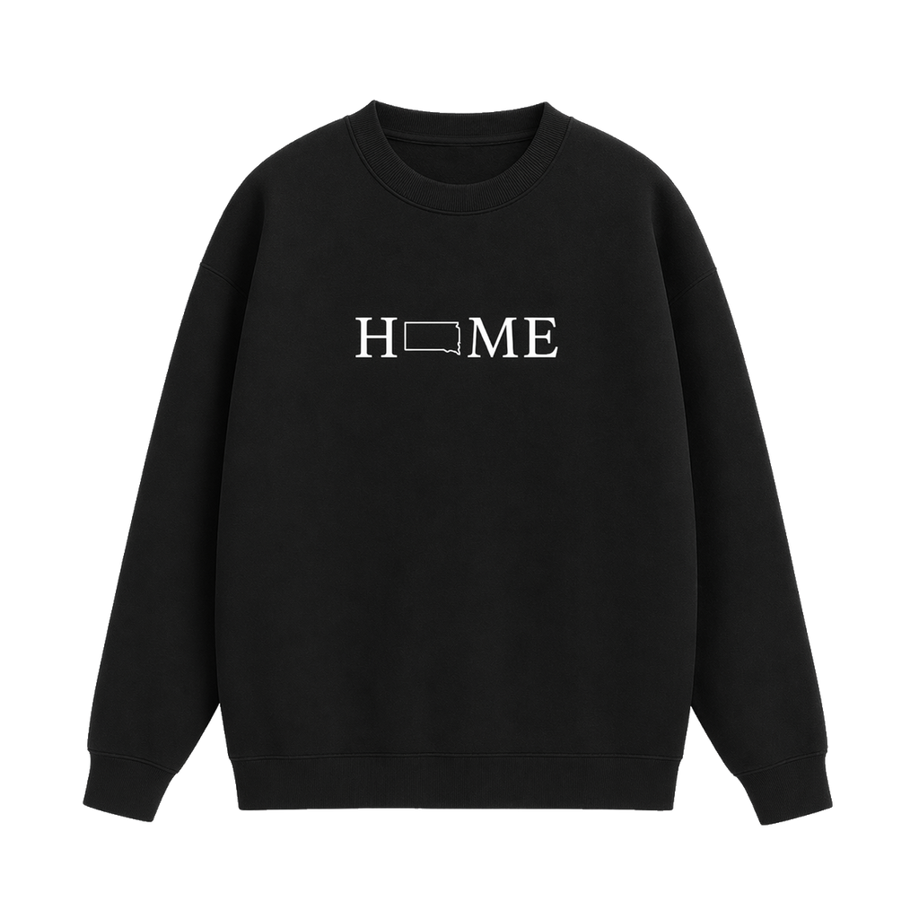 Collection 5 South Dakota Essential Heavyweight Crewneck Sweatshirt - Black front
