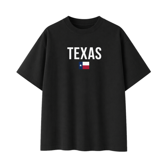 Collection 7 Texas Essential Cotton T-Shirt - Black front