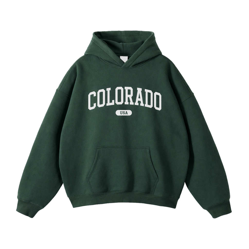 Collection 4 Colorado Oversize Fleeced Hoodie - Eden Green front