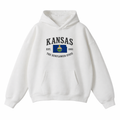 Collection 8 Kansas Oversize Fleeced Hoodie - White front