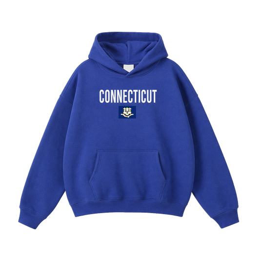Collection 7 Connecticut Oversize Fleeced Hoodie - Klein Blue front