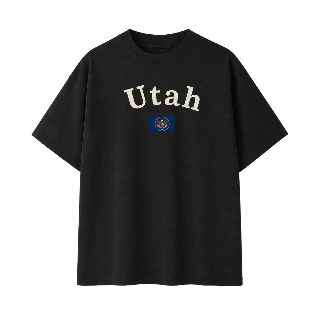 Collection 6 Utah Essential Cotton T-Shirt - Black front