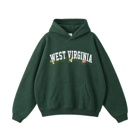 Collection 10 West Virginia Oversize Fleeced Hoodie - Eden Green front