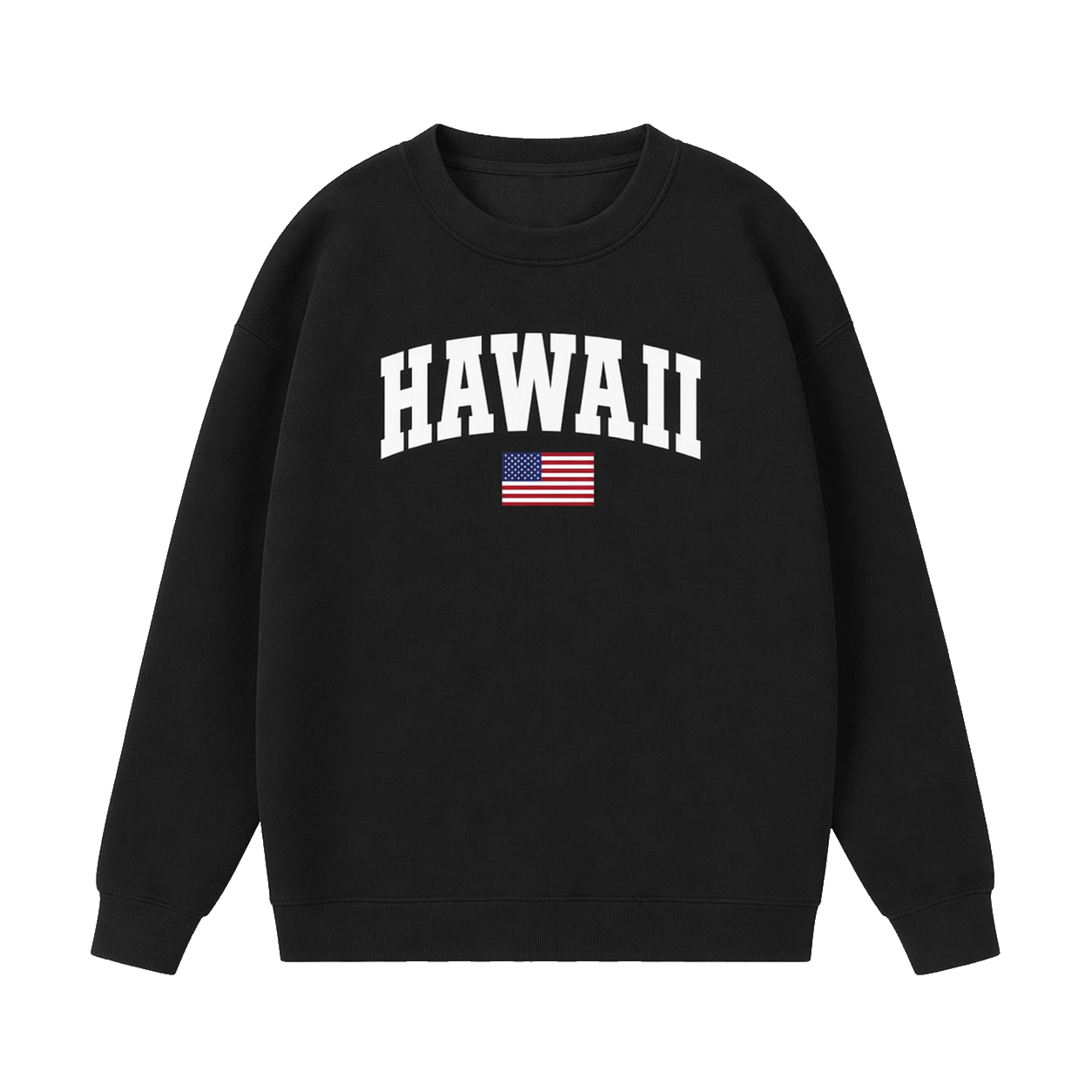 Collection 2 Hawaii Essential Heavyweight Crewneck Sweatshirt - Black front
