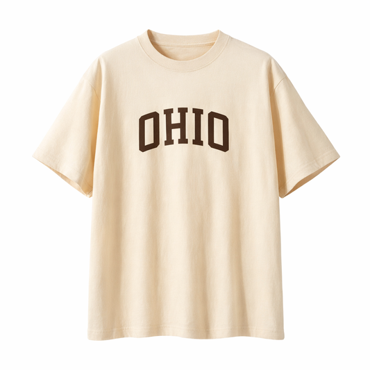 Collection 1 Ohio Essential Cotton T-Shirt - Apricot front