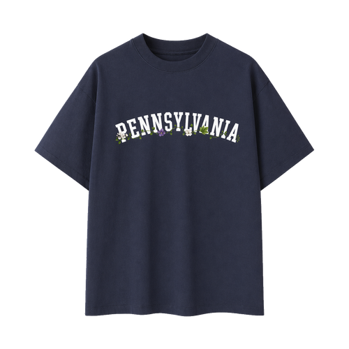 Collection 10 Pennsylvania Essential Cotton T-Shirt - Navy Blue front