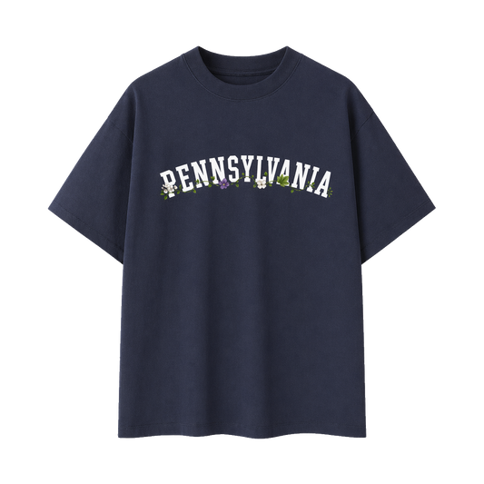 Collection 10 Pennsylvania Essential Cotton T-Shirt - Navy Blue front