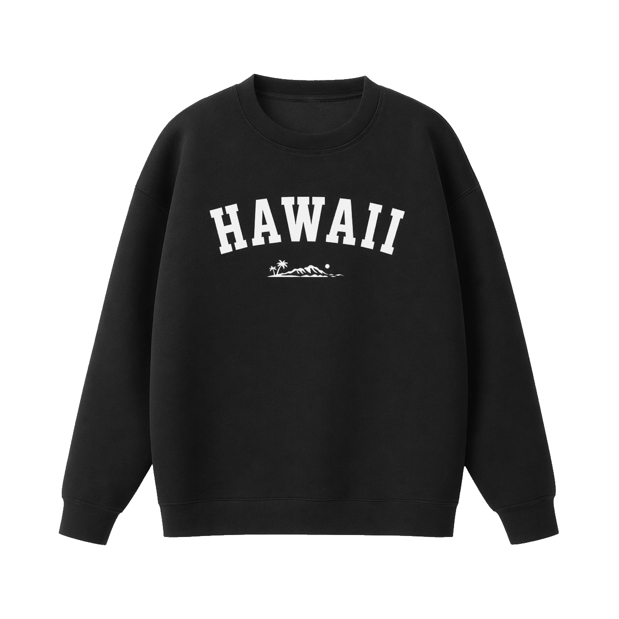 Collection 9 Hawaii Essential Heavyweight Crewneck Sweatshirt - Black front