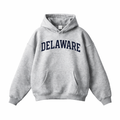 Collection 1 Delaware Oversize Fleeced Hoodie - Flower Gray front