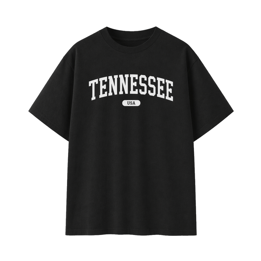 Collection 4 Tennessee Essential Cotton T-Shirt - Black front
