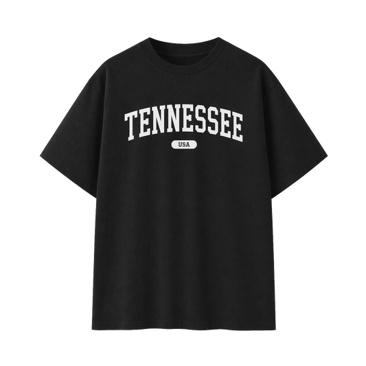 Collection 4 Tennessee Essential Cotton T-Shirt - Black front