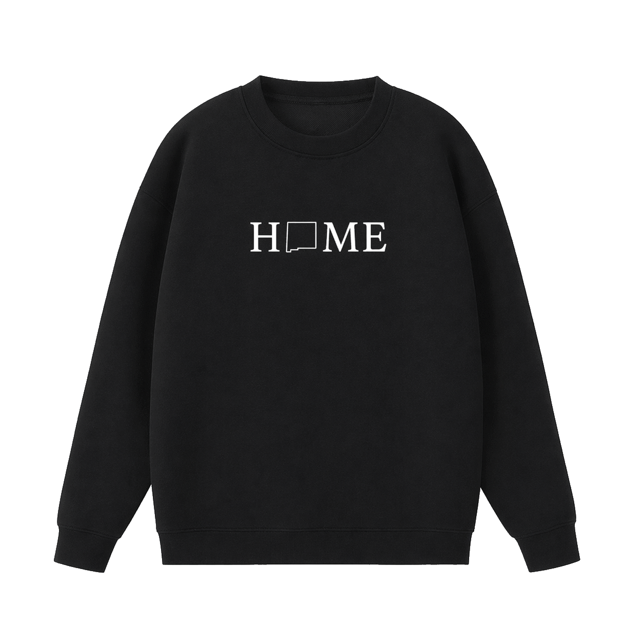 Collection 5 New Mexico Essential Heavyweight Crewneck Sweatshirt - Black front