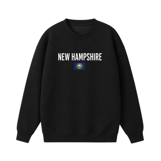 Collection 7 New Hampshire Essential Heavyweight Crewneck Sweatshirt - Black front