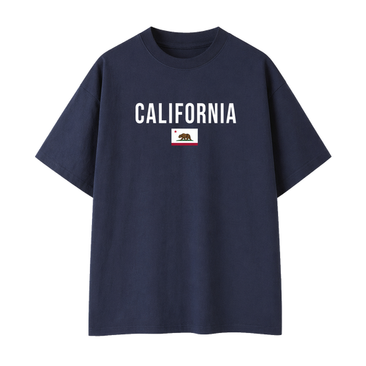 Collection 7 California Essential Cotton T-Shirt - Navy Blue front