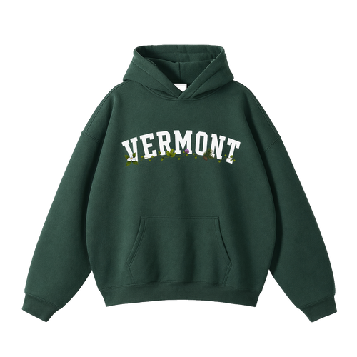 Collection 10 Vermont Oversize Fleeced Hoodie - Eden Green front
