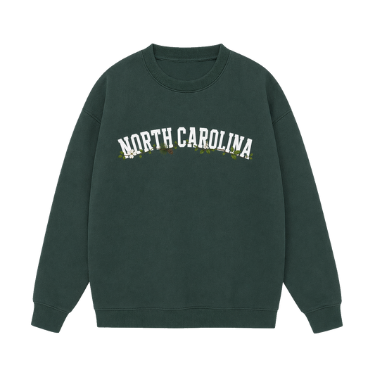 Collection 10 North Carolina Essential Heavyweight Crewneck Sweatshirt - Dark Green front