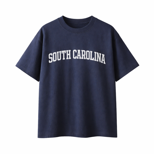 Collection 1 South Carolina Essential Cotton T-Shirt - Navy Blue front