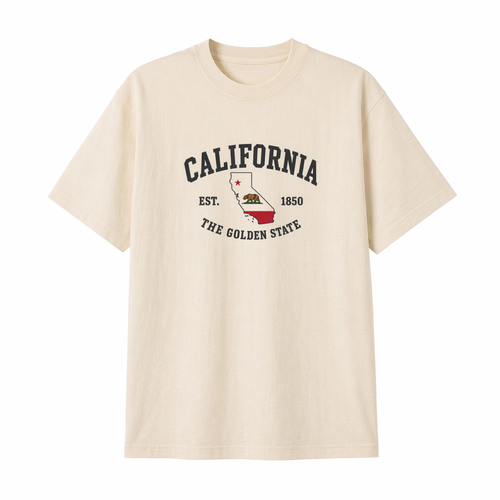 Collection 8 California Essential Cotton T-Shirt - Apricot front