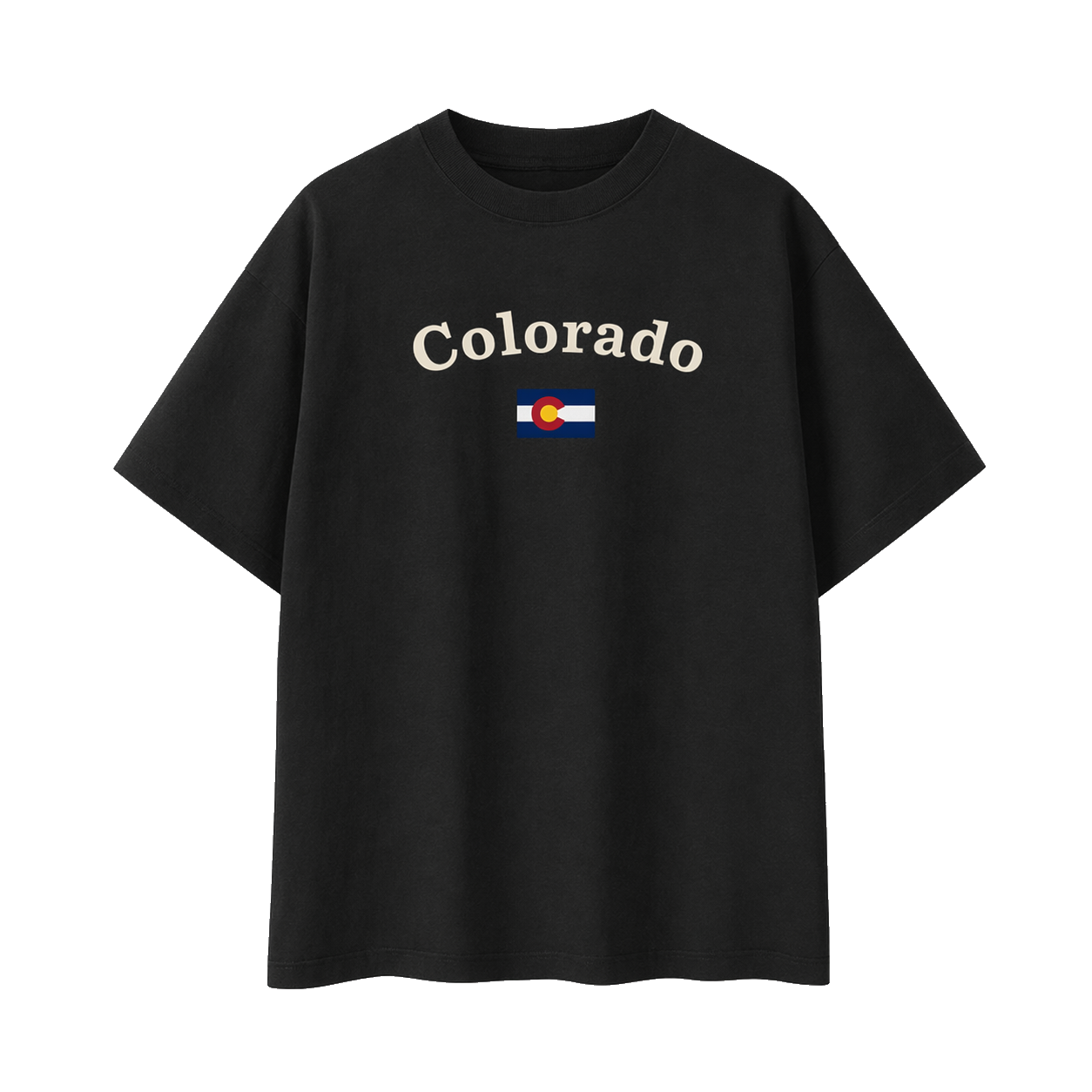 Collection 6 Colorado Essential Cotton T-Shirt - Black front